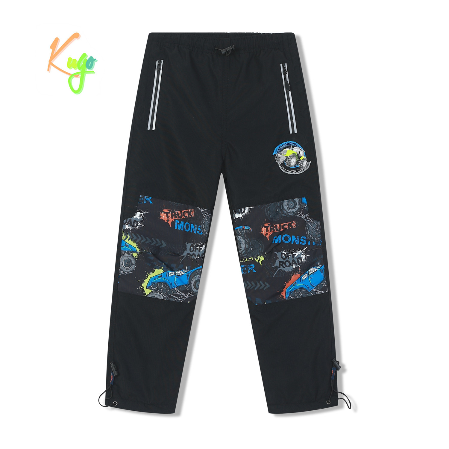 Dětské zateplené kalhoty KUGO BU615 černé vel.98
