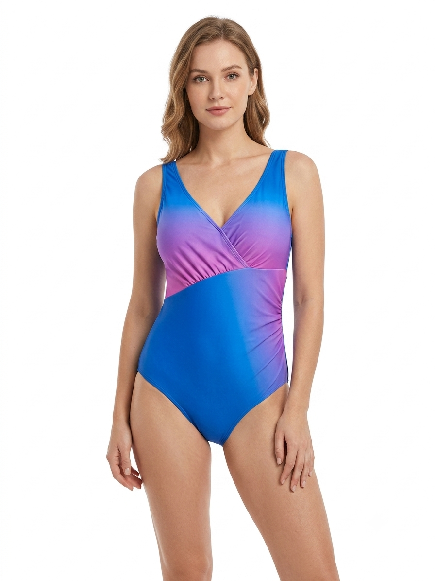 Dámské jednodílné plavky Modera S1264 fialové vel.L,XL,XXL,XXXL