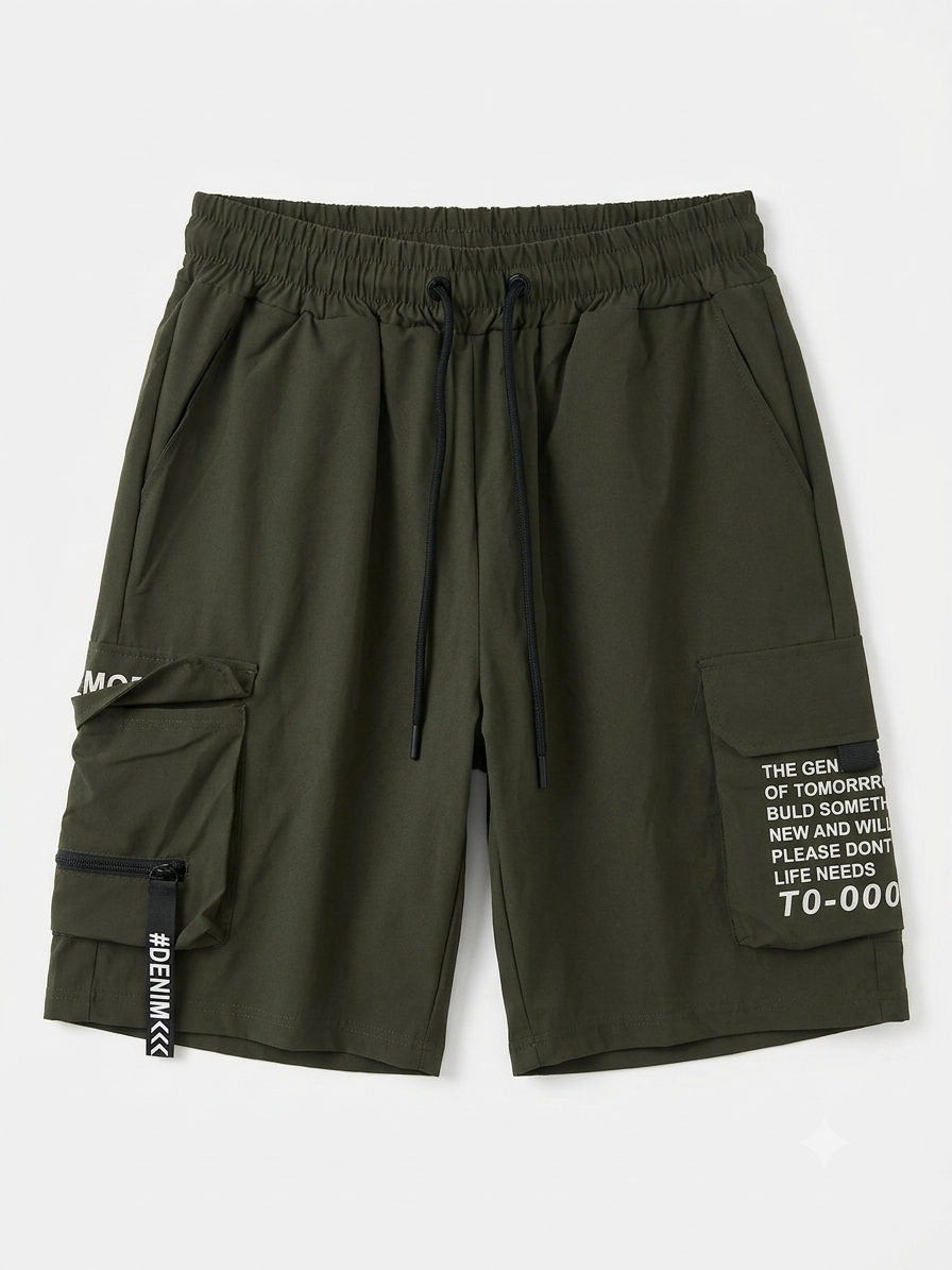Pánské sportovní kraťasy LK50022H tmavě zelená vel.L,XL,XXXL