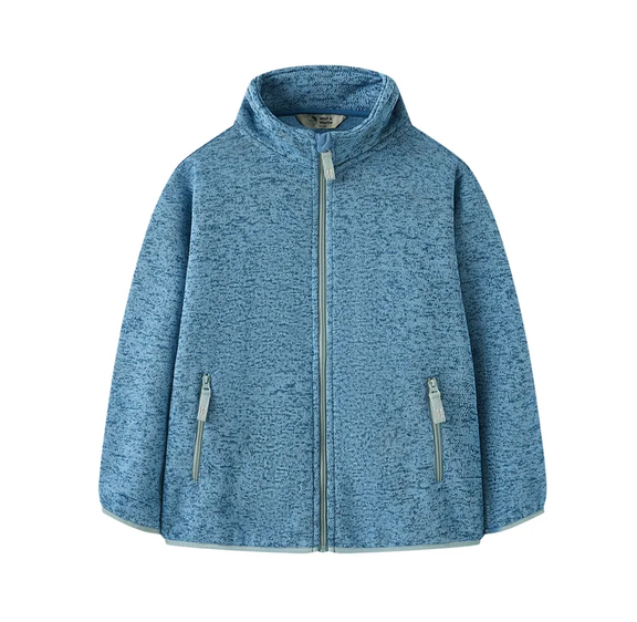 Děská mikina pletený fleece - Wolf & Wolfie B2646, modrá vel.116-158