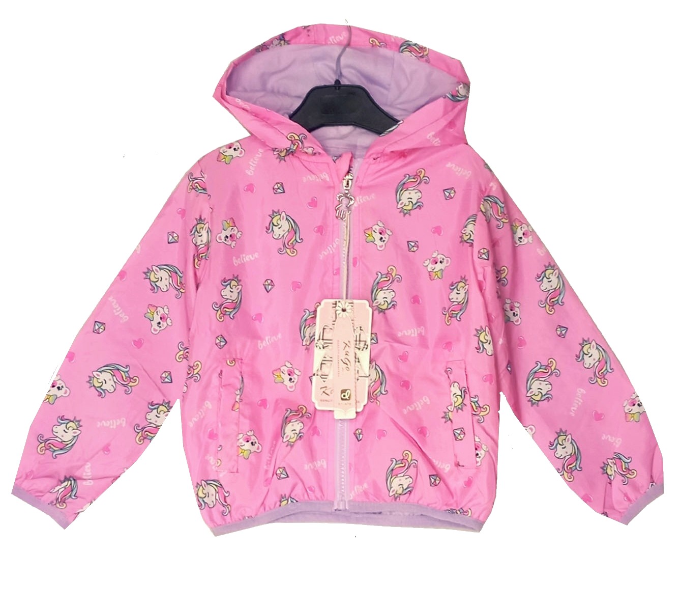 Dětaká jarní/letní šusťáková bunda KUGO růžová vel.104