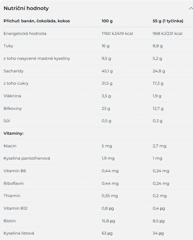 Proteinová tyčinka Nutrend BAR kokos 55g
