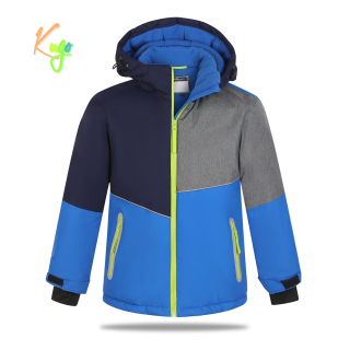 Dětská zimní bunda KUGO PB3891 modrá vel.140