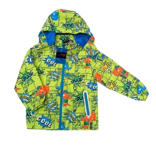 Dětská jarní outdoorová bunda KUGO B2870 dino vel.98,104,122