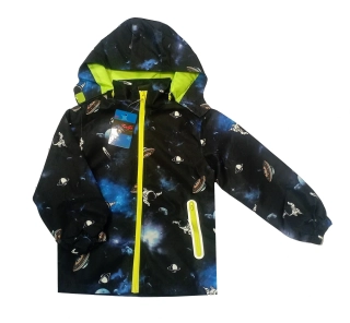 Dětská jarní outdoorová bunda KUGO B2870 vesmír vel.104,110