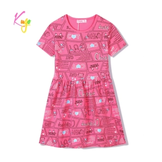 Dětské šaty KUGO SH3517S tm.růžové vel.98,104,122