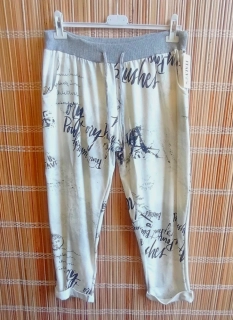 Dámské elegantní tepláky světlé s nápisy vel.XL/XXL