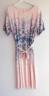 Dámské šaty květ světle růžové vel.UNI(M,L,XL)