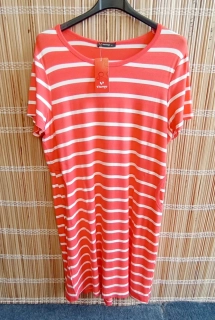 Dámské šaty pruh oranžové vel.M,L,XL