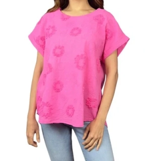 Dámská halenka/tričko italská móda růžové vel.UNI (XL/XXL)