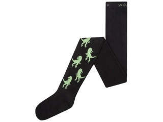 Dětské punčocháče WOLF P2316 černé s dinosaury vel.98/104,122/128