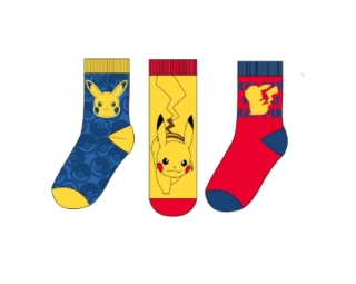Dětské klasické ponožky POKEMON sada - 3 páry vel.33-35