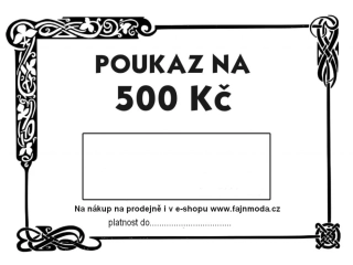 Dárkový poukaz na nákup v hodnotě 500Kč