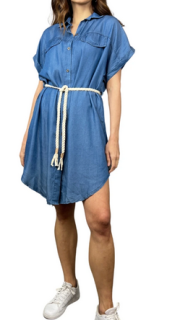 Dámksé košilové šaty ITALY tmavě modré vel.UNI (L/XL)