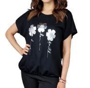 Dámské tričko/tunika ITALY černé vel.UNI (XL)