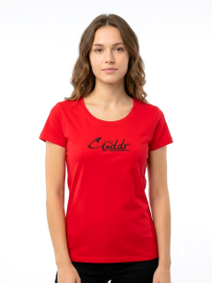 Dámské bavlněné tričko červené vel.S/M, L/XL