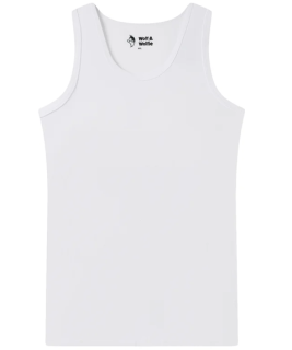 Pánský bavlněný nátělník - Wolf & Wolfie S2674, bílá vel.M,L,XL,XXL